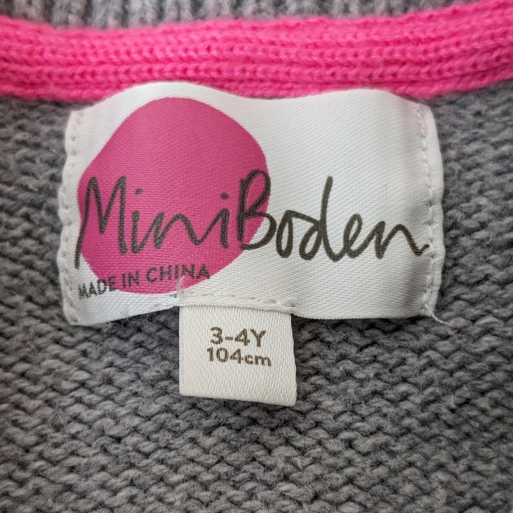 Mini Boden Flower Butterfly Wool Blend Sweater 3/4 - Picture 4 of 6